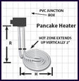 Teflon Covered Metal Tubular Pancake L-Style Heater